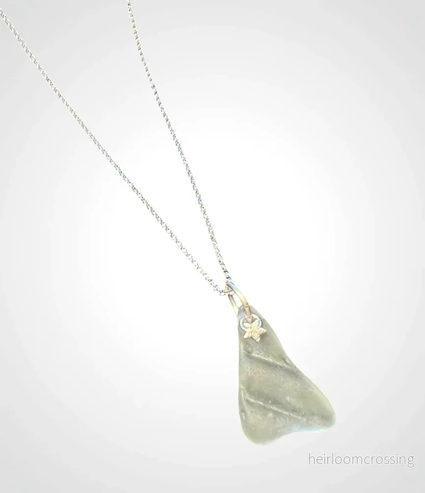 Silverhalsband med strandglas Strand-1 - Bild 2