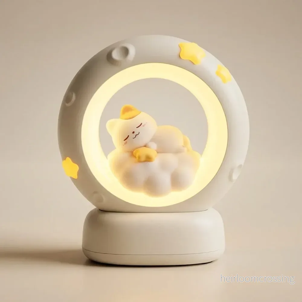 USB-uppladdningsbar nattduksbordslampa – Lunacat - Bild 2