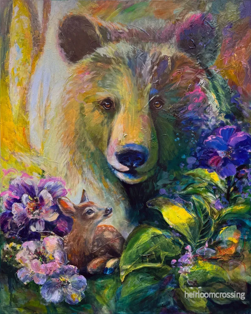 Bear with me – Oljemålning Bear with me – Oljemålning
