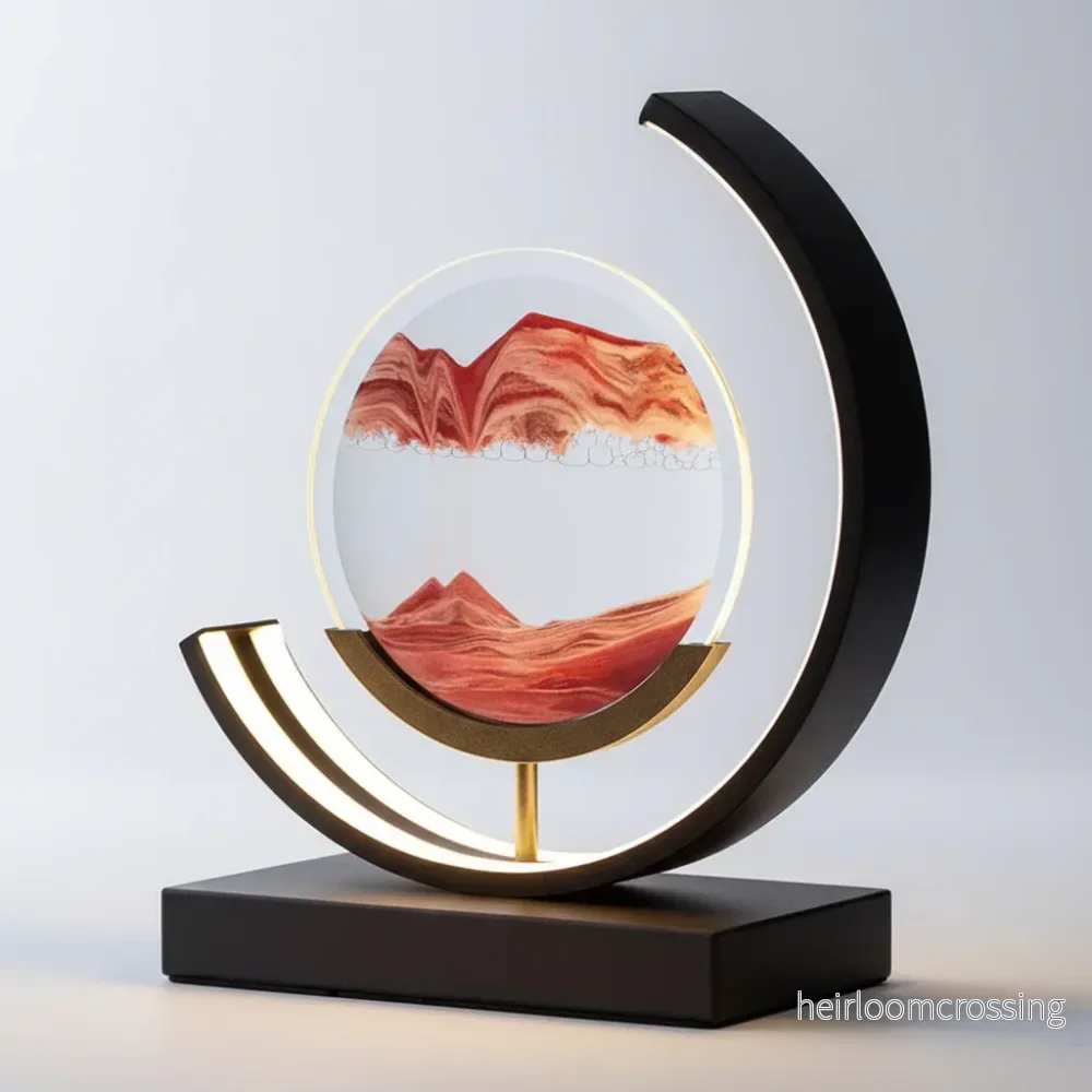 Modern 3D-sandformad bordslampa - Aequora - Bild 2