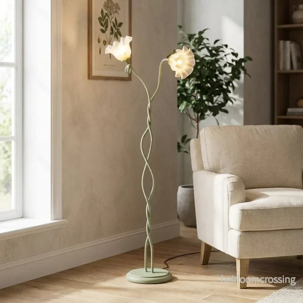 Dekorativ bågformad golvlampa – Florivine