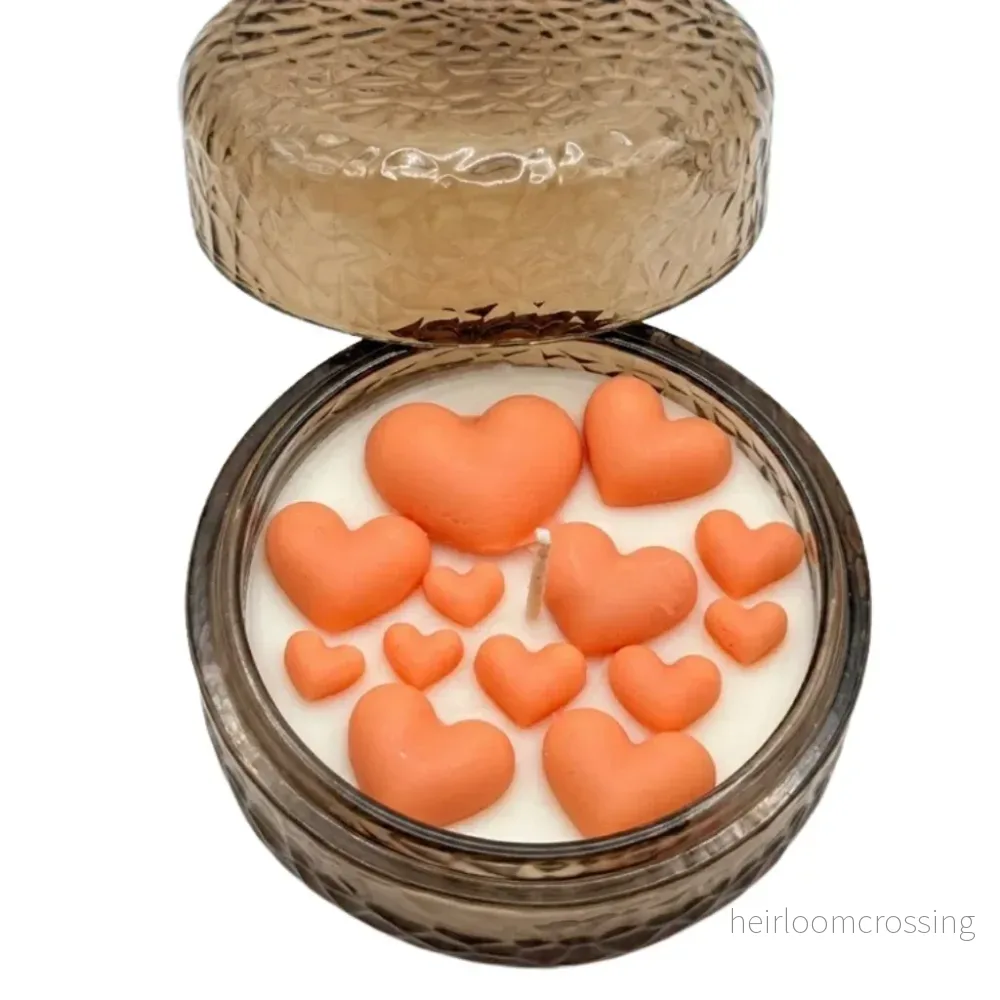 Floating Affection” Hand-Poured Heart Jar Candle Floating Affection” Hand-Poured Heart Jar Candle