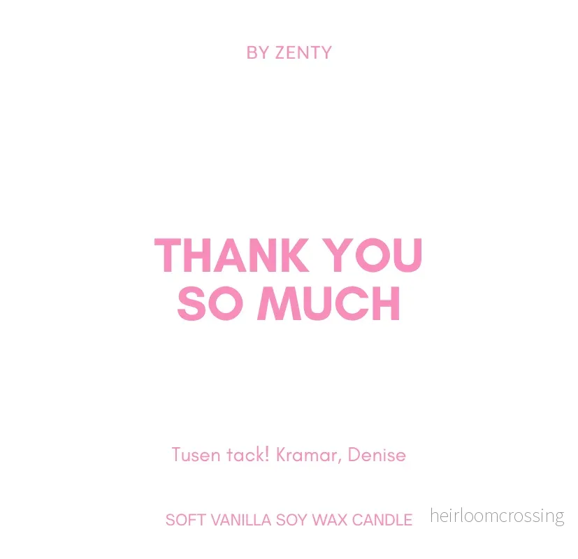 Personalised Pink Thank you so much Scented Candle