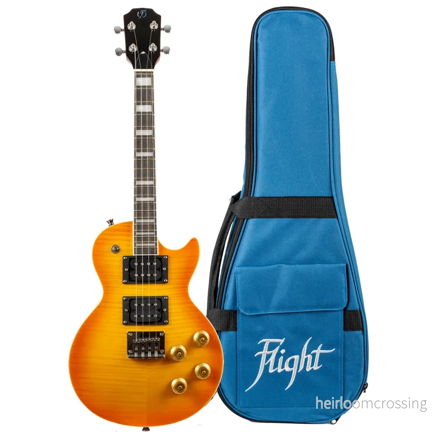 Flight Centurion Vintage Burst Solid Body Electric – Tenorukulele Flight Centurion Vintage Burst Solid Body Electric – Tenorukulele