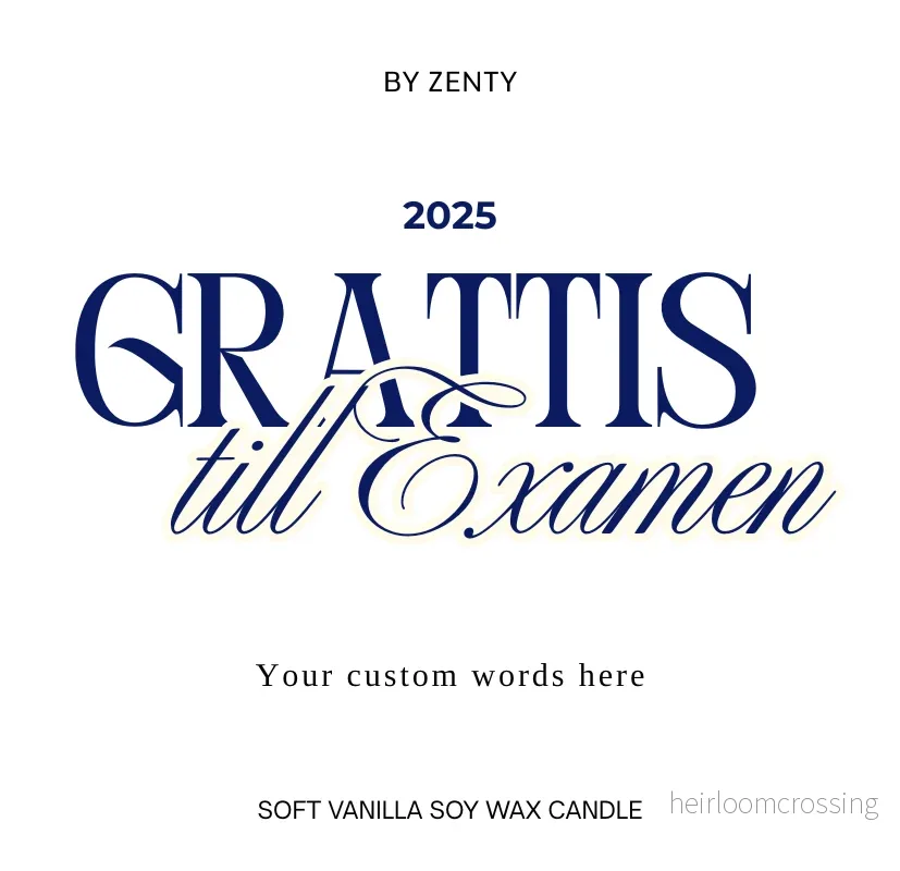 Personalised Grattis till Examen Blå Scented Candle Personalised Grattis till Examen Blå Scented Candle