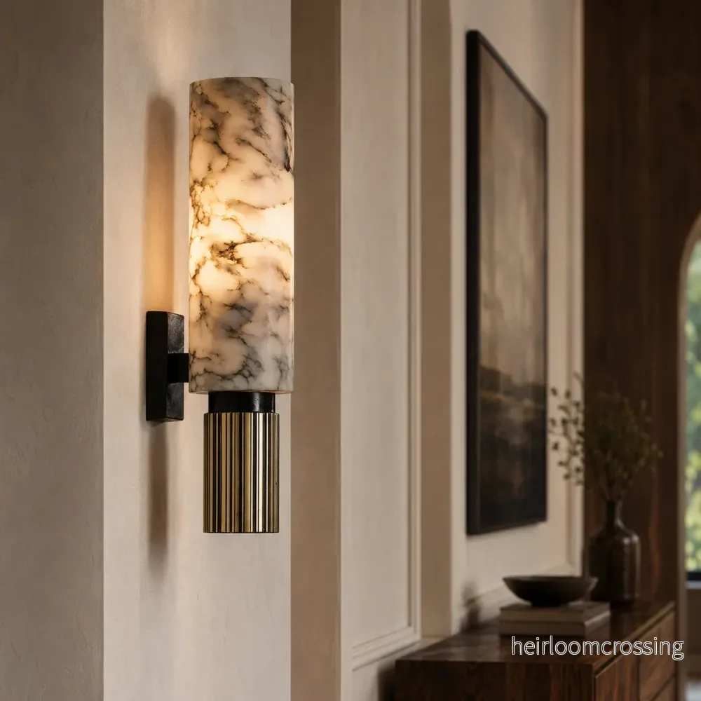 Vägglampa i marmor – slimmad LED-design - Bild 2