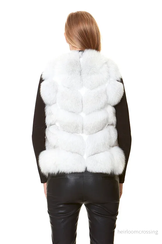 HOLLIES Kendall Fur Väst Vit - Bild 3