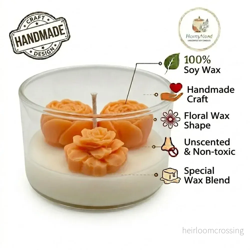 Whispers of Spring: Artisan 3D Floral Botanical Soy Candle Awaiting Your Chosen Fragrance - Bild 3