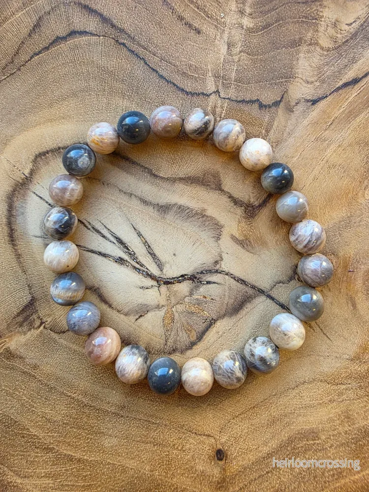 Svart Månsten Armband