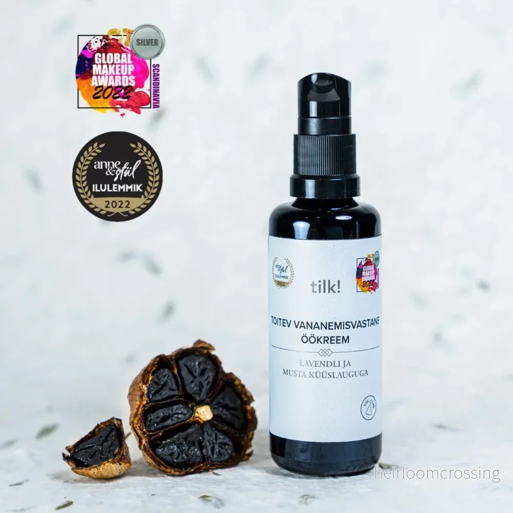 Närande Anti-Age Nattkräm med Lavendel och Svart Vitlök, 50ml Närande Anti-Age Nattkräm med Lavendel och Svart Vitlök, 50ml