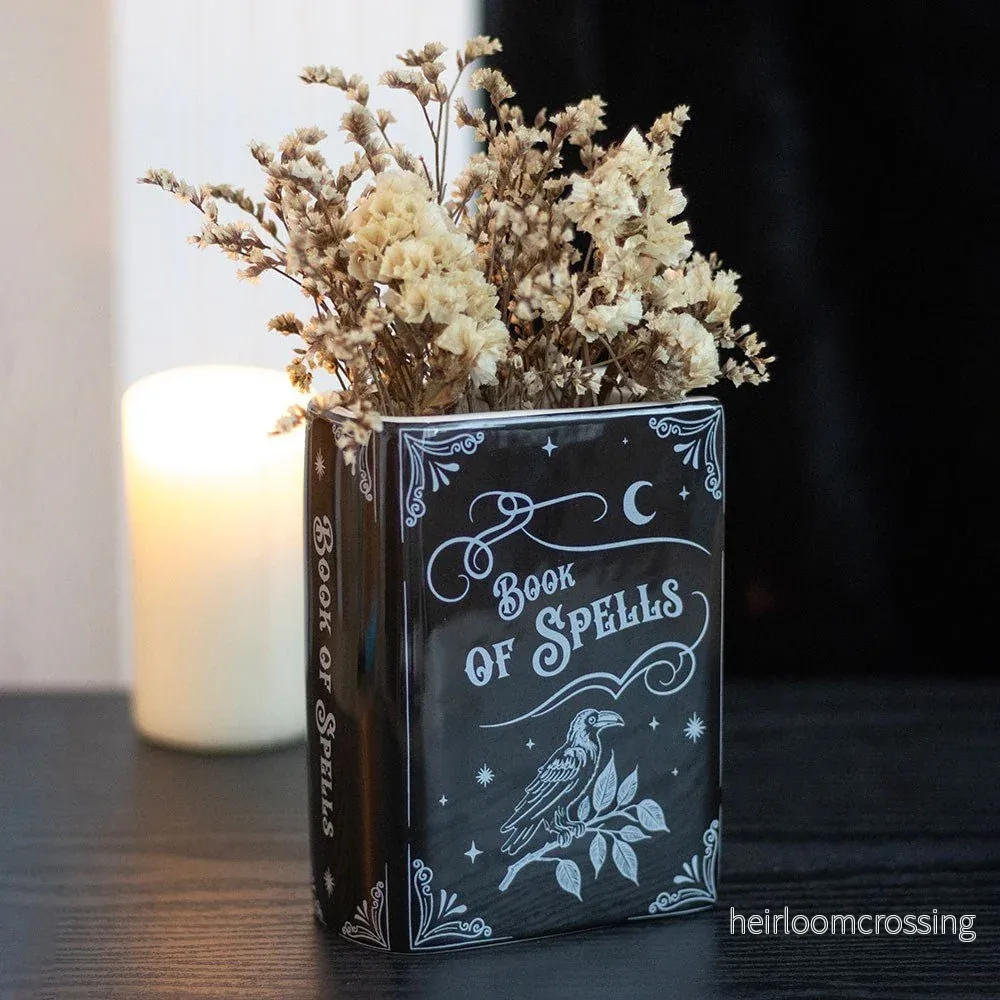 Book of Spells Book Shaped Vase