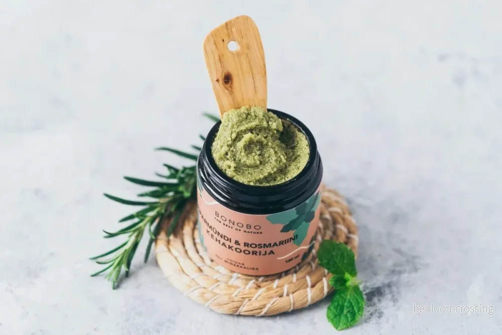 Kroppsskrubb Pepparmynta & Rosmarin – Naturlig, 120 ml - Bild 3