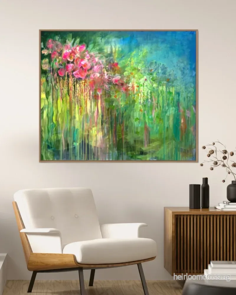 Flowerpowerfall – originalmålning - Bild 3