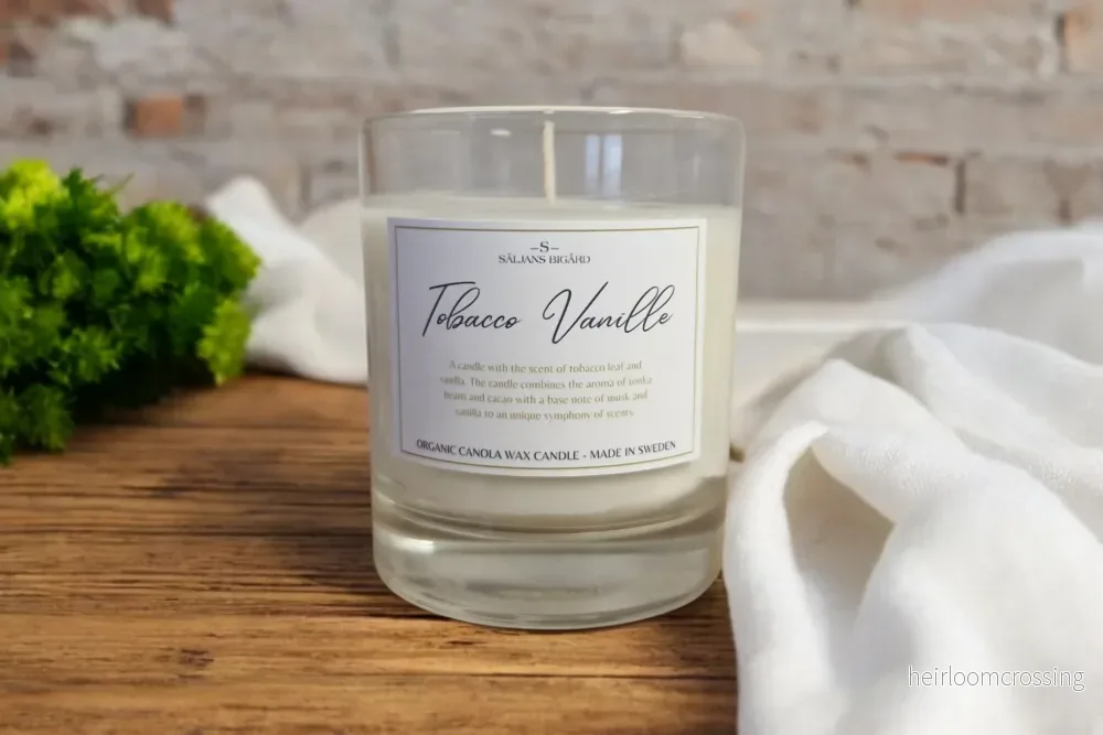 Tobacco Vanille - Doftljus på rapsvax - Bild 2