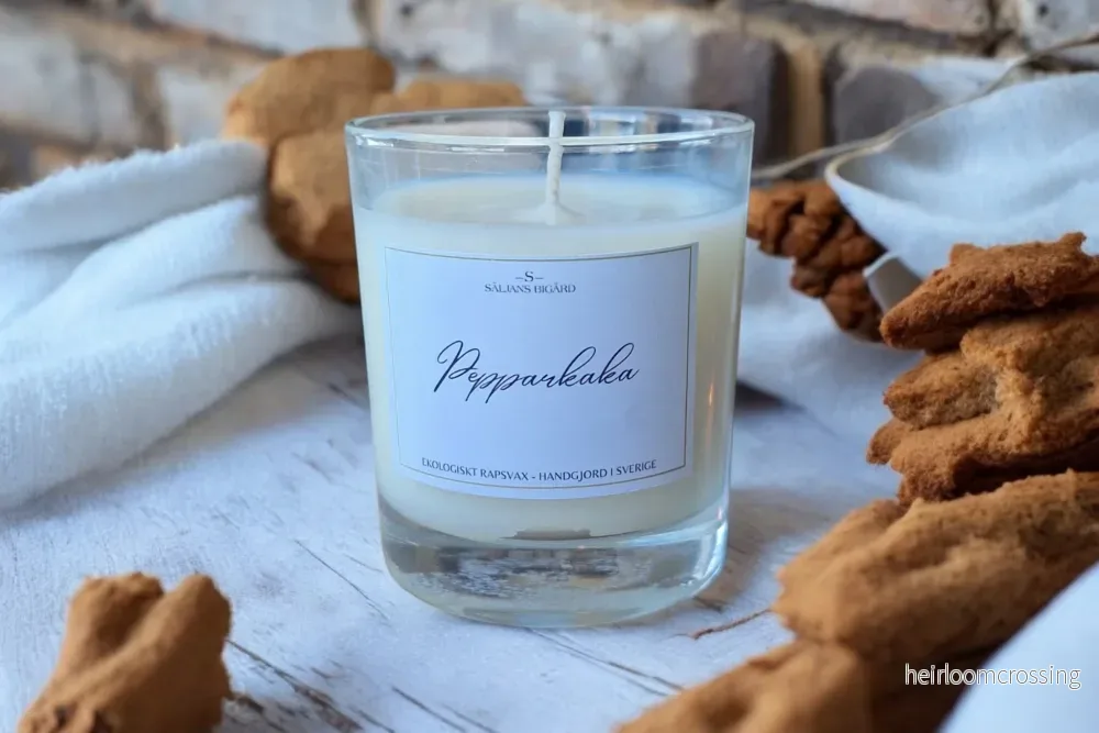 Pepparkaka/Gingerbread - Doftljus på rapsvax - Bild 2