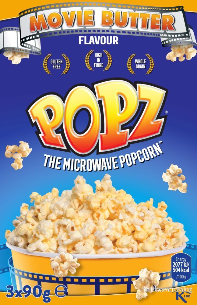 Popz Movie Butter Mikropopcorn 36 x 90 g – Smörig Biopopcorn För Filmkvällar - Bild 2