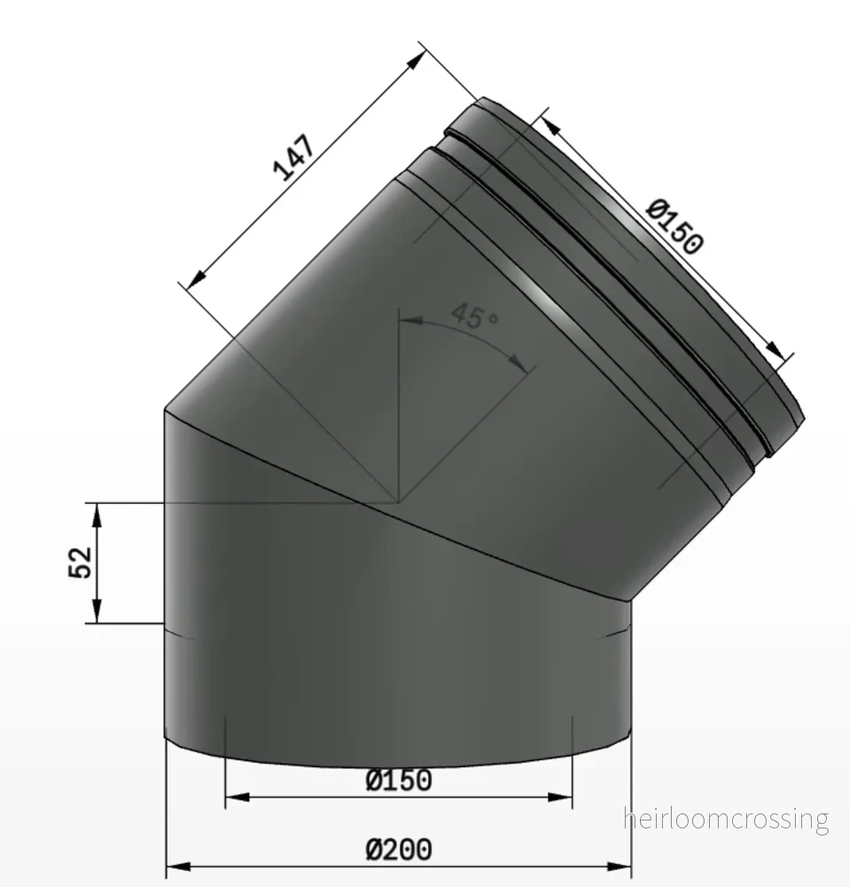 Skorsten Schiedel Rörböj PMS25/150 Skorsten Schiedel Rörböj PMS25/150