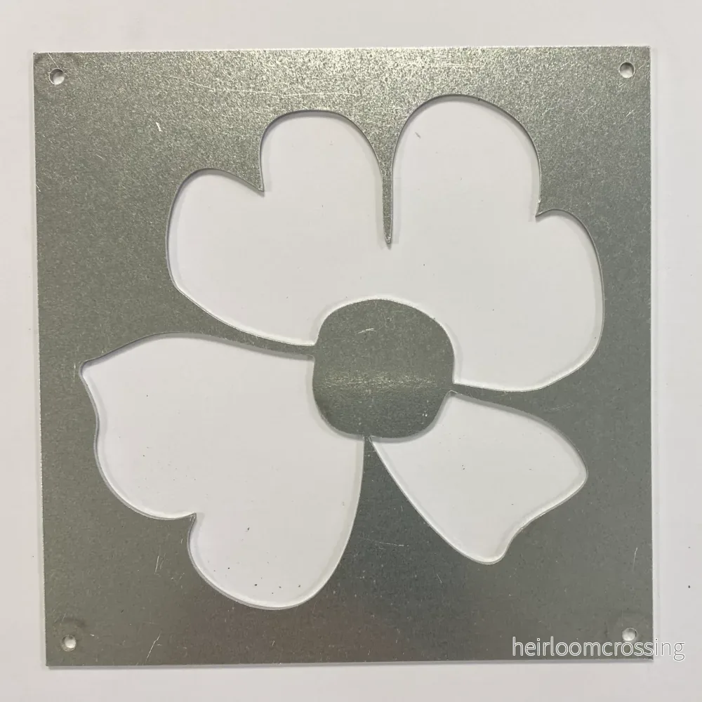 Prydnadsplatta Flora 15 x 15 – zink Prydnadsplatta Flora 15 x 15 – zink