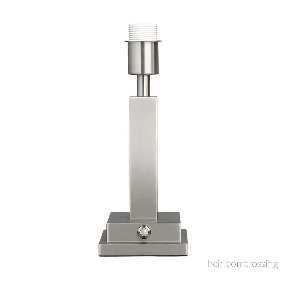 Athena Slim Silver Table Lamp Base
