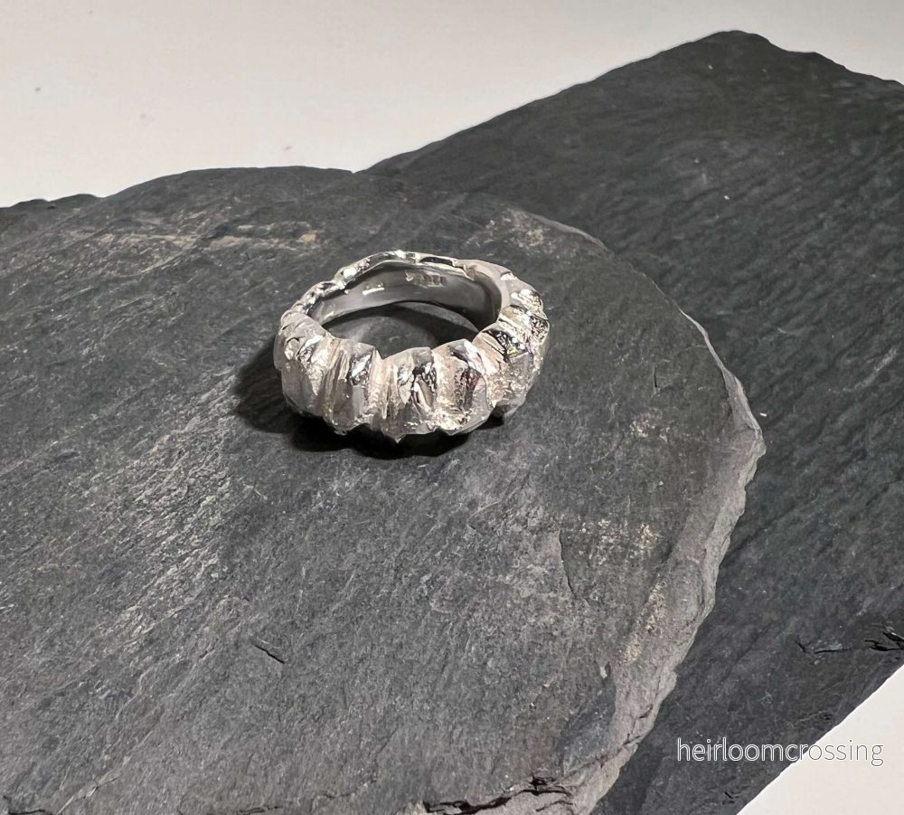 Kraftig silverring i ruff stil Rocks17 - Bild 3