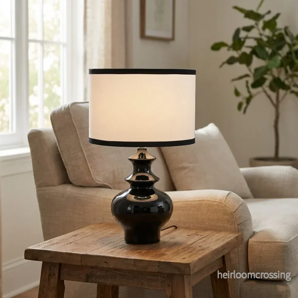 Vintageinspirerad bordslampa – Glarion