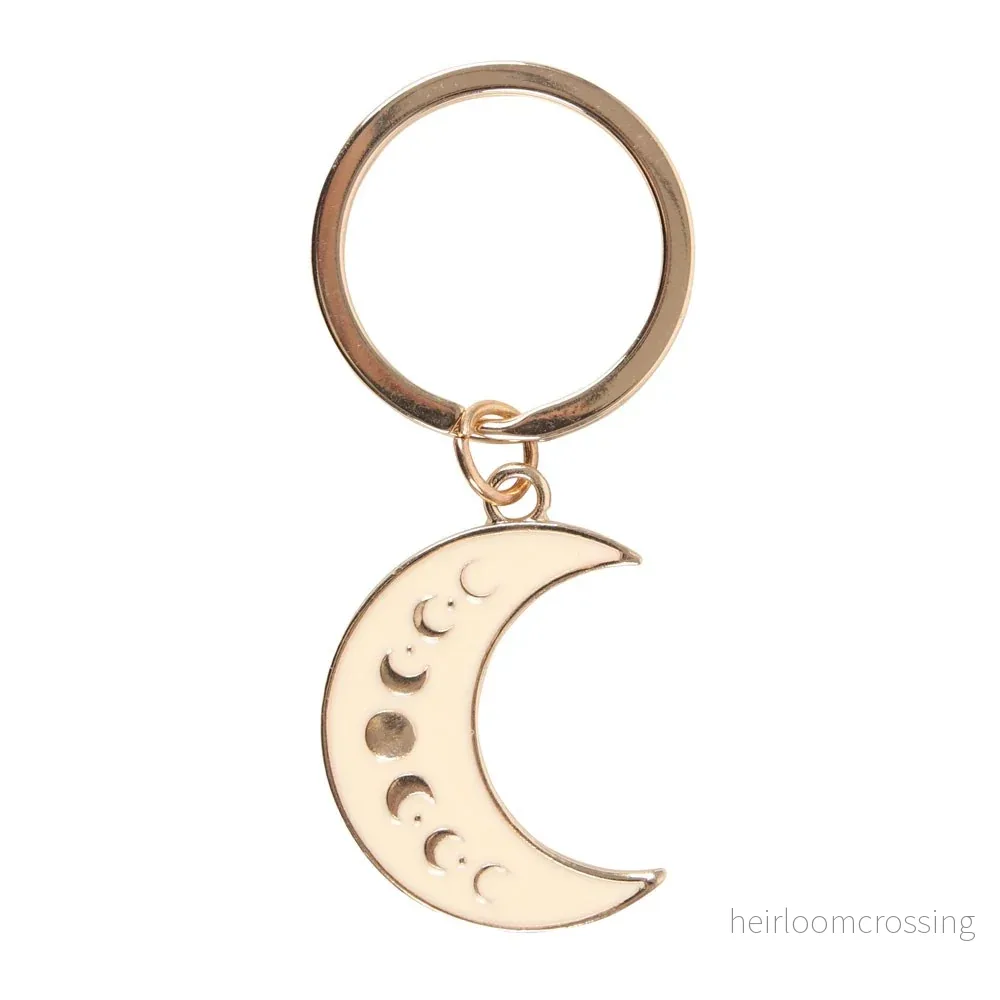 Månfas Nyckelring – Crescent & Gyllene Månfaser Månfas Nyckelring – Crescent & Gyllene Månfaser