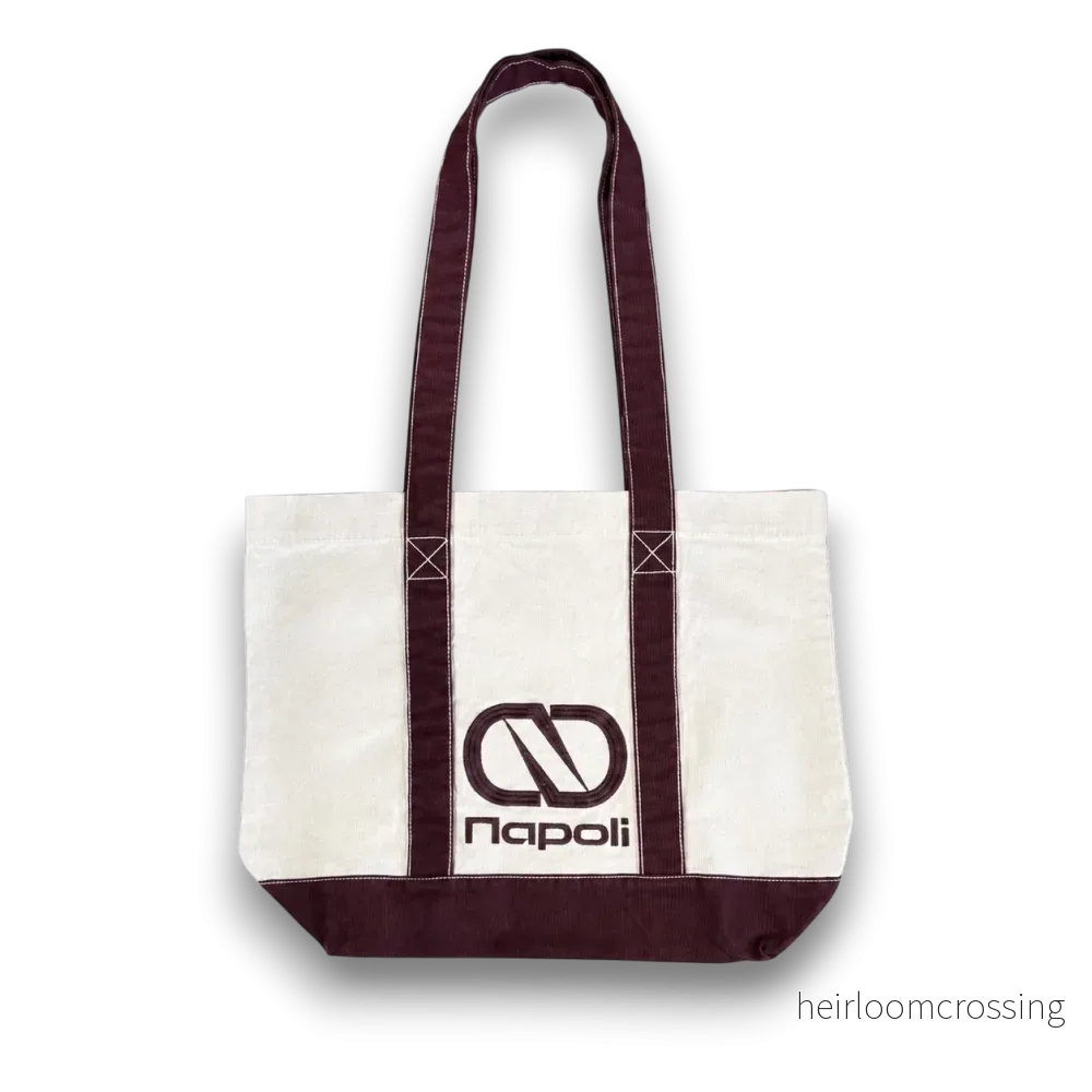 Napoli Medium Tote – Raw/Burgundy