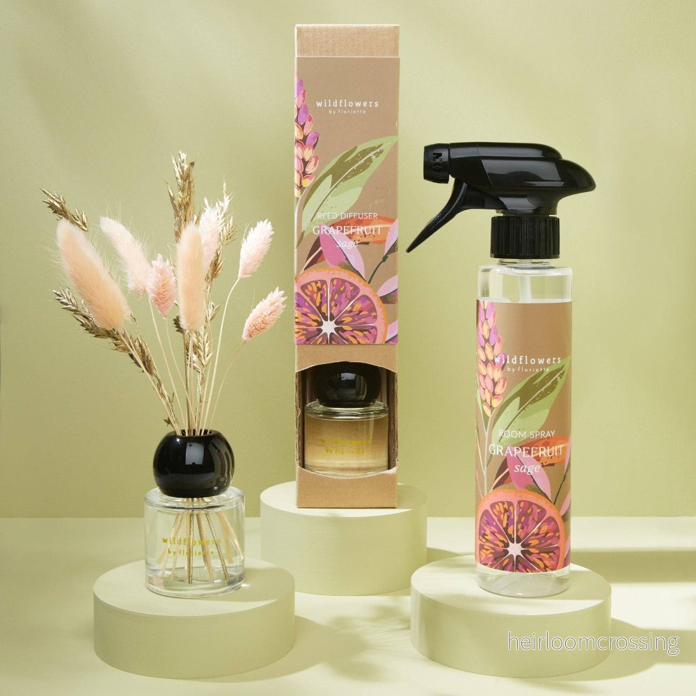 Doftspridare med torkade blommor 50 ml – Grapefrukt Salvia - Bild 2