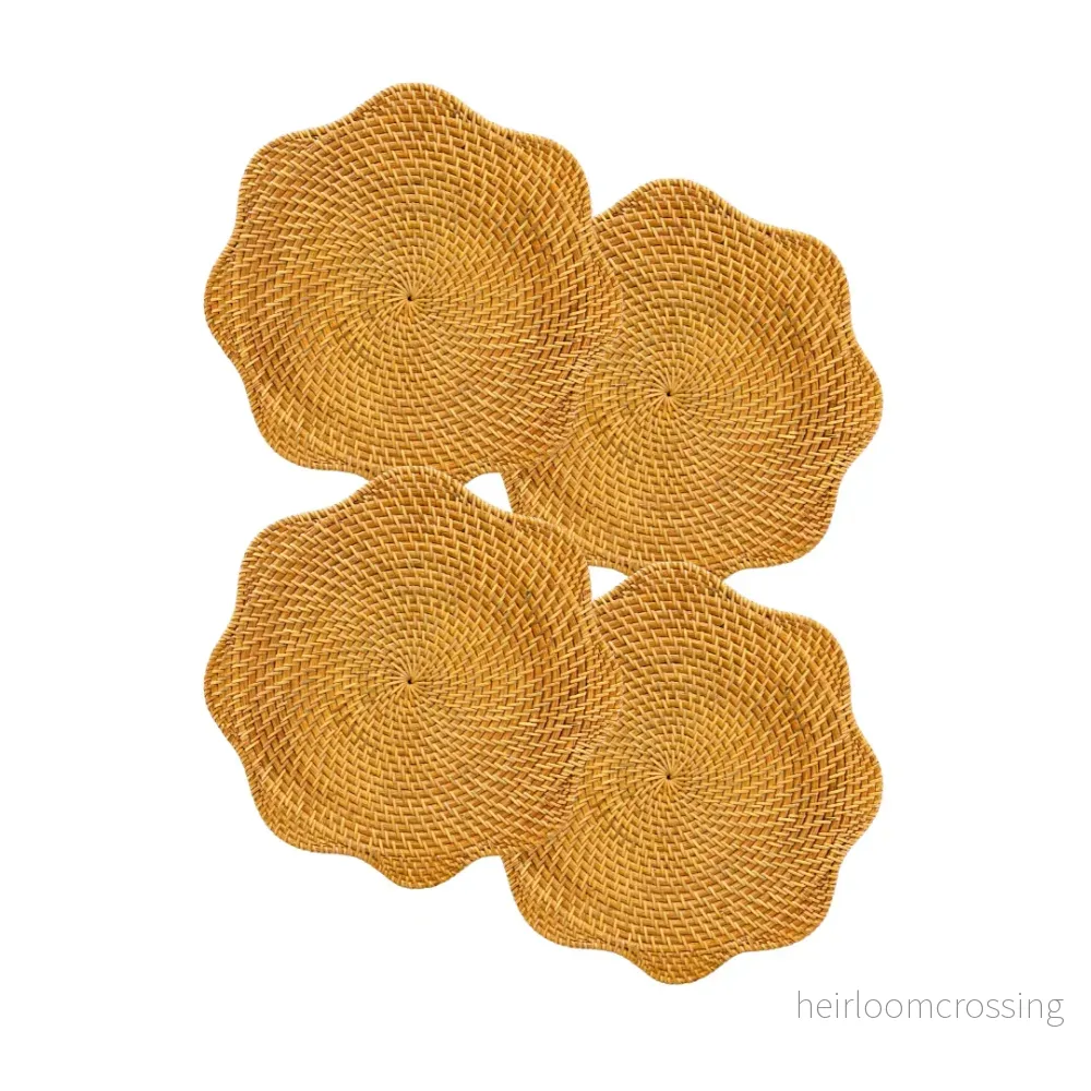Natural rattan Charger Plate - Scallop - Bild 3