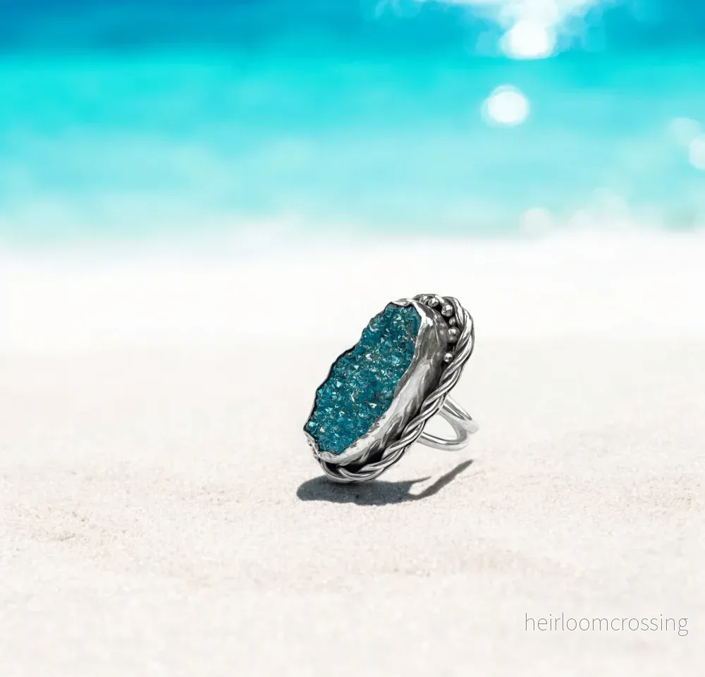 Druzy agat statement ring nr 2 - Bild 3
