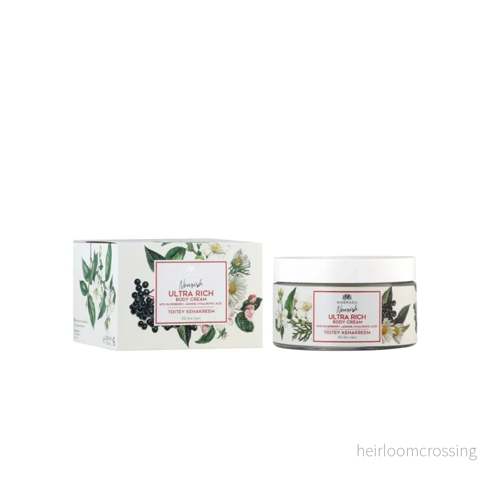 Kroppskräm Fläder & Jasmin – Hyaluronsyra, 200 ml Kroppskräm Fläder & Jasmin – Hyaluronsyra, 200 ml