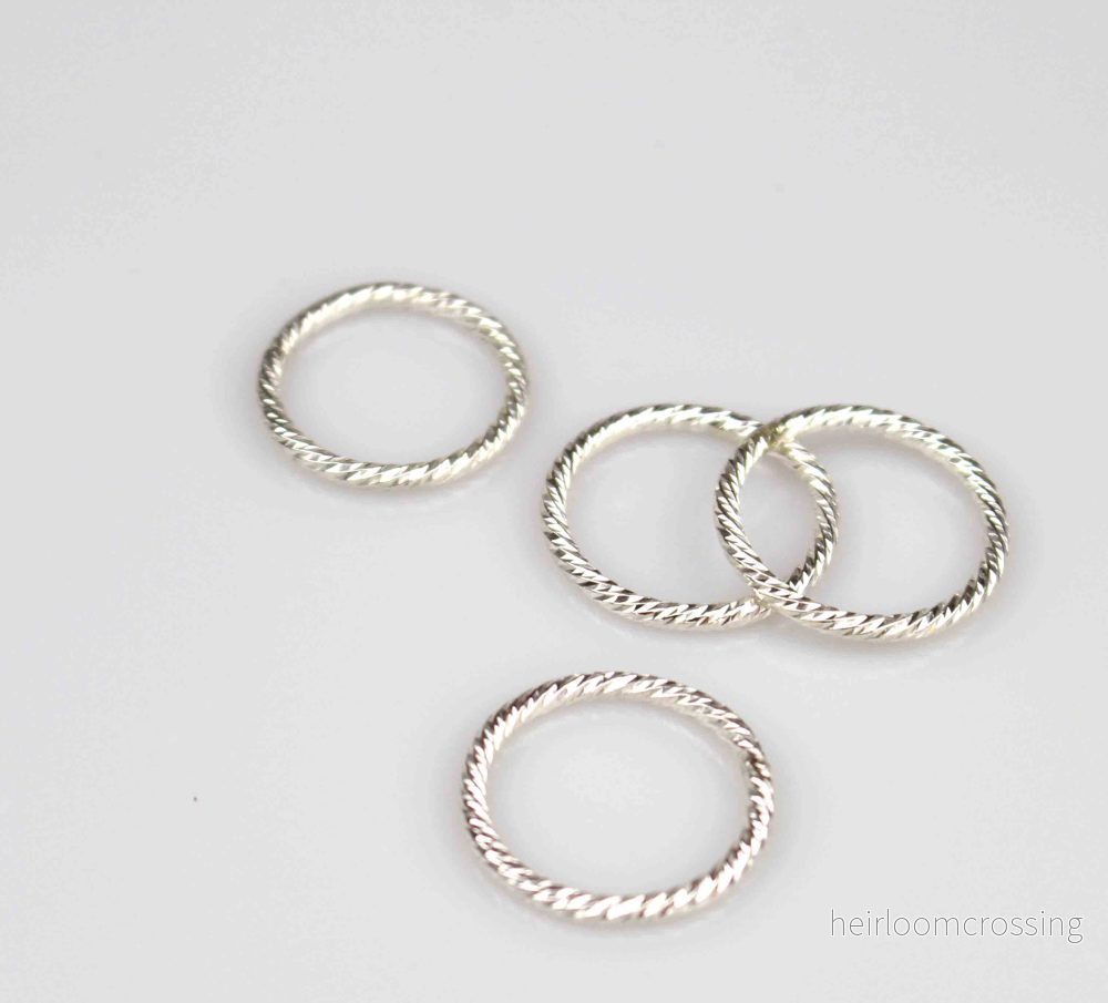 Smal mönstrad silverring Blenda - Bild 3