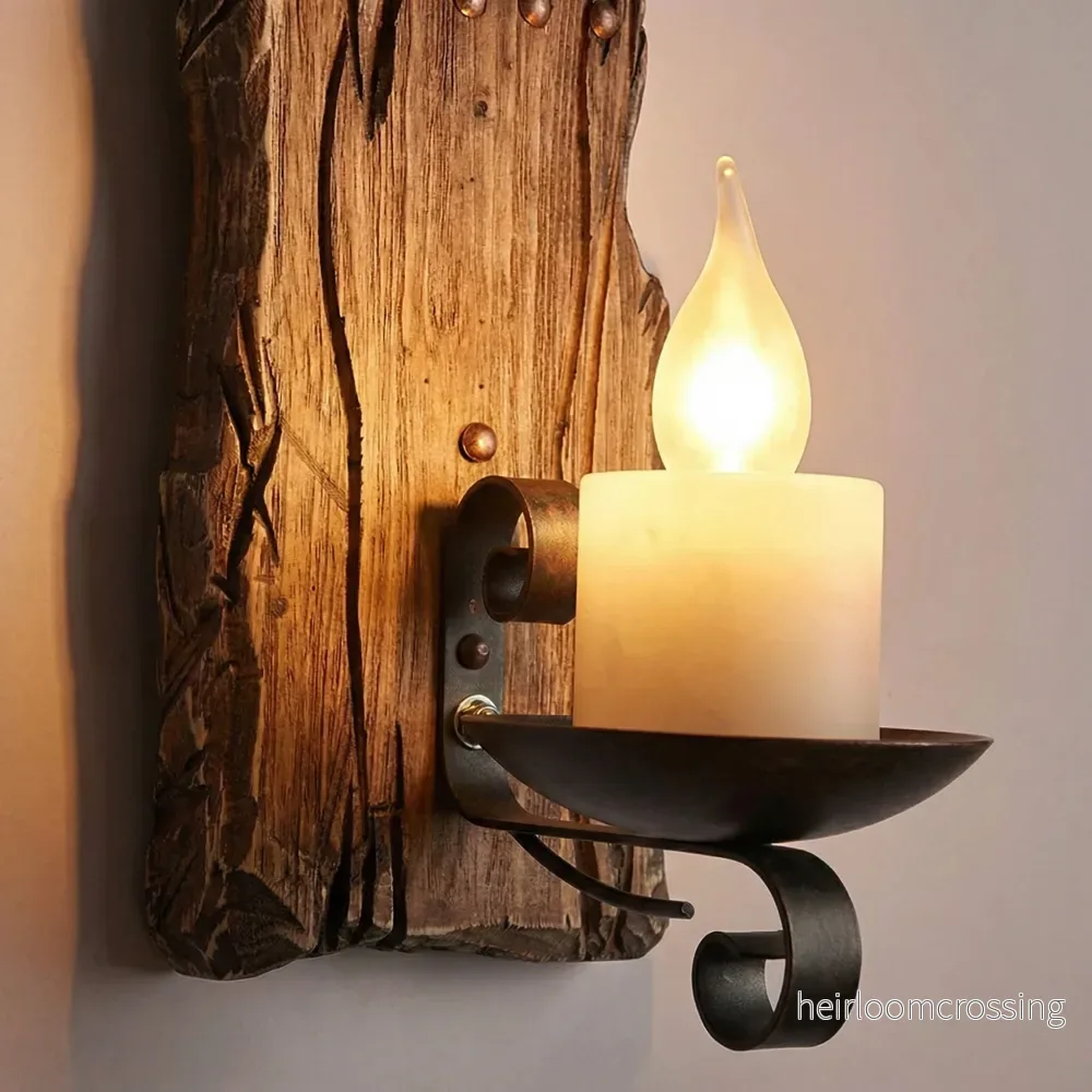 Vägglampa i vintagestil - Hearthleaf - Bild 3