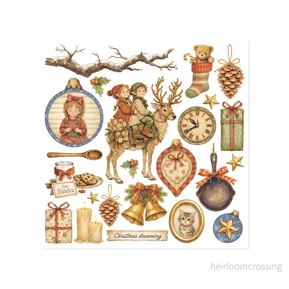 Printed Decorative Rub on kit for Art and Craft cm 15,5x15,5 - Silent Night - Bild 2