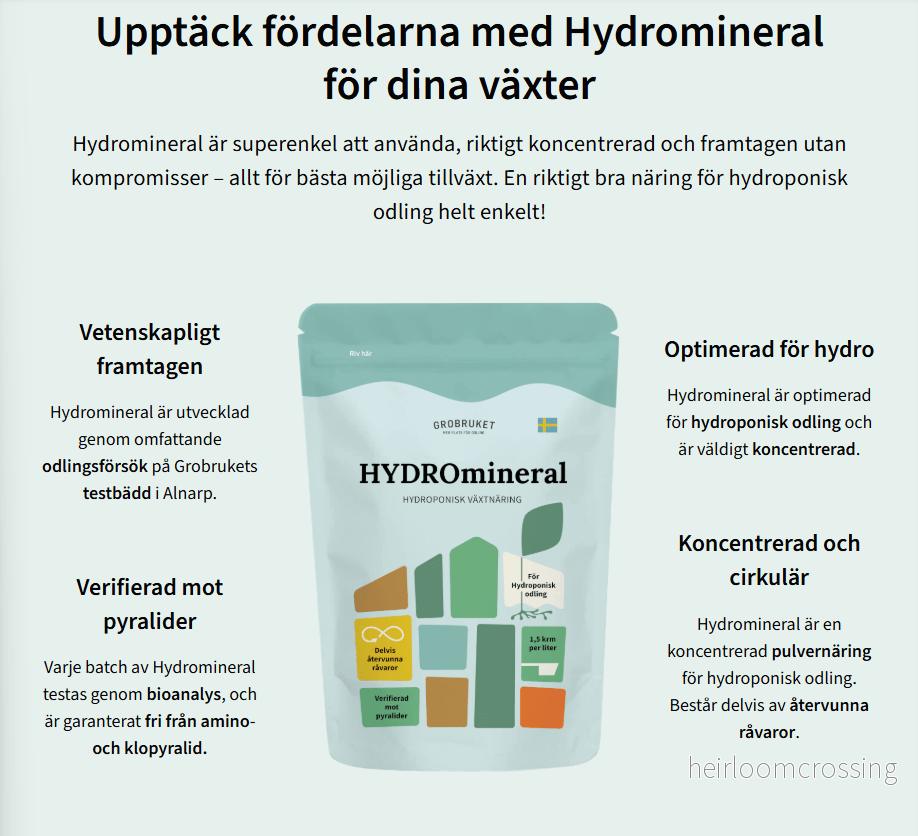 Hydromineral - Hydroponisk växtnäring 200g räcker till 200 liter vatten - Bild 2