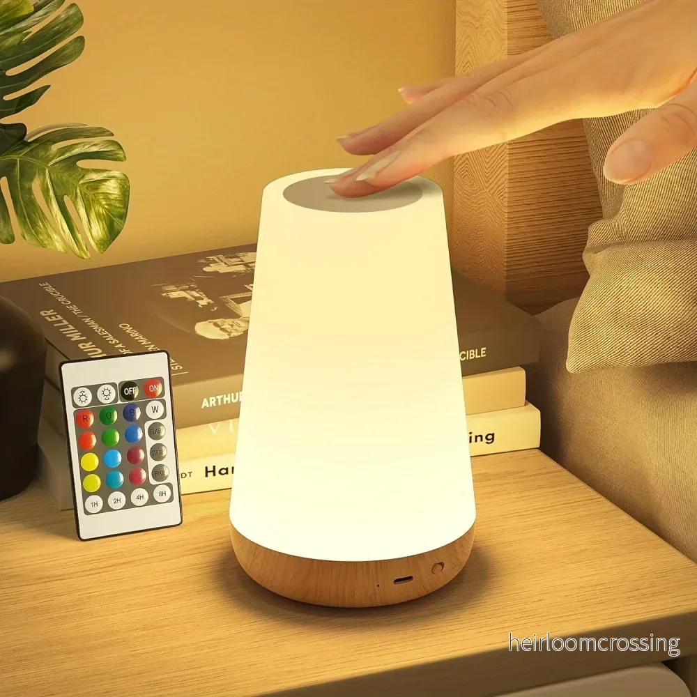 LED 13 Color Changing Night Light Remote Control Touch USB Rechargeable RGB Night Lamp Dimmable Lamp Portable Table Bedside Lamp - Bild 2