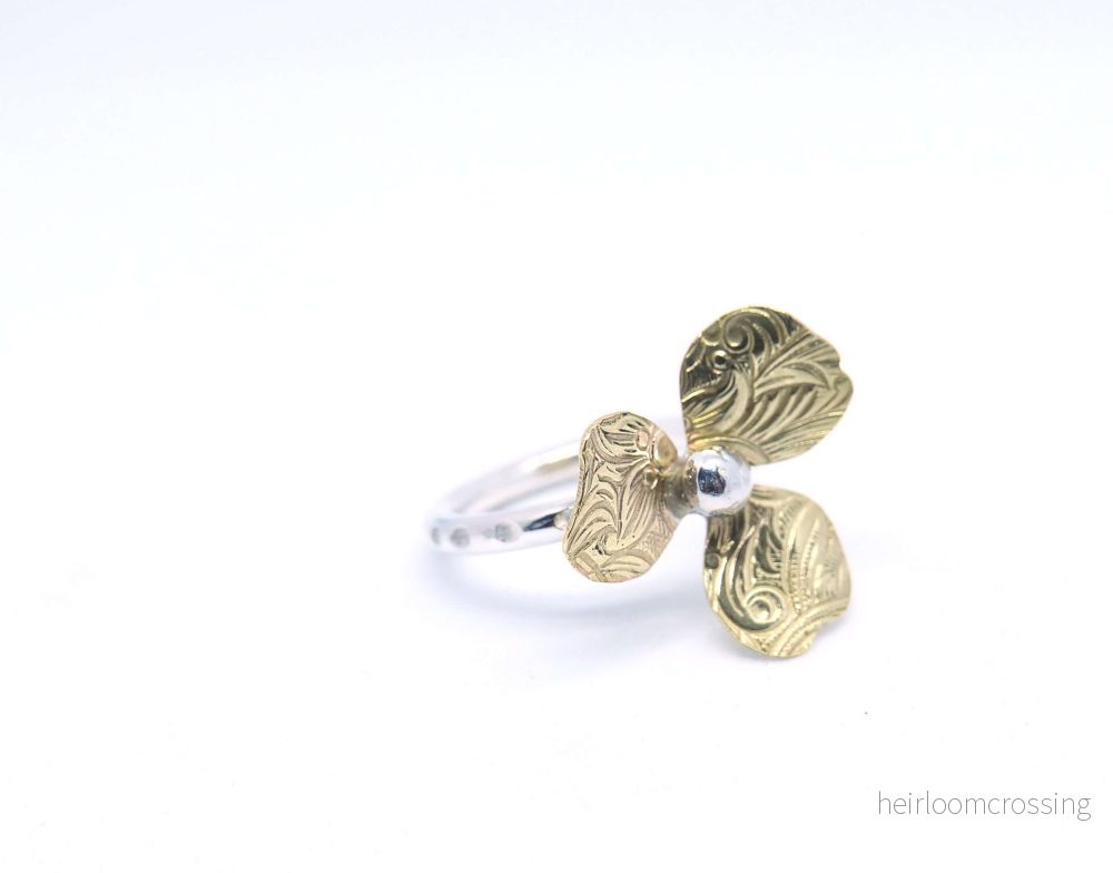Silverring med paisleymönster – handgjord