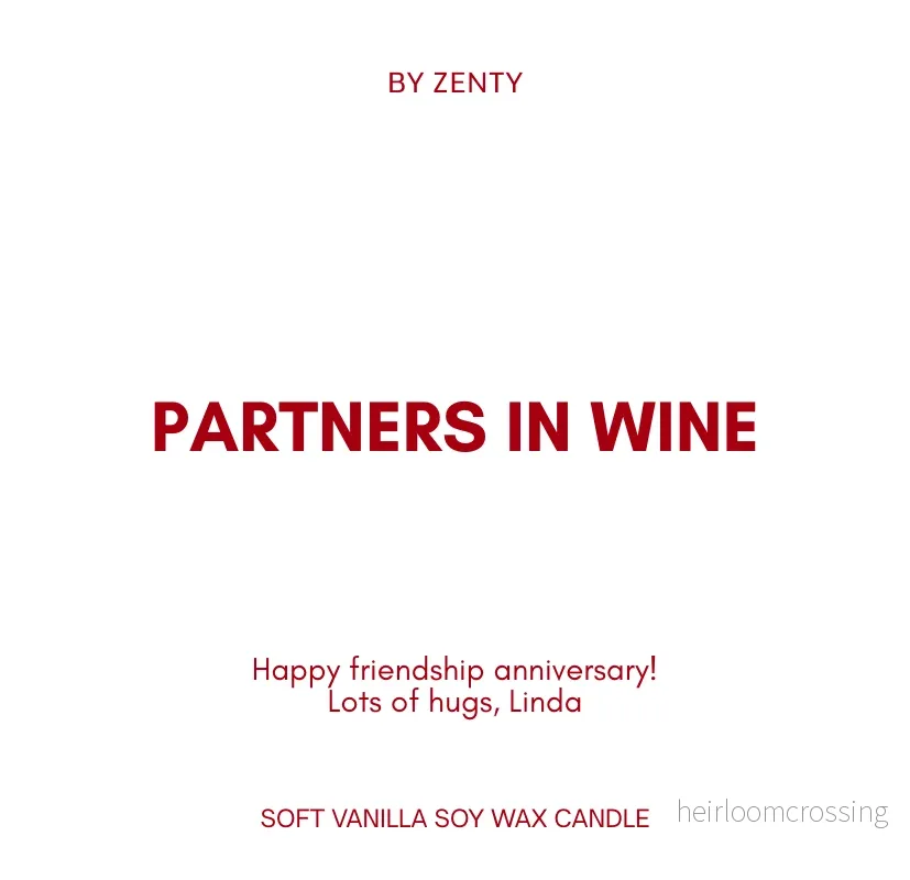 Personalised Partners in Wine Scented Candle