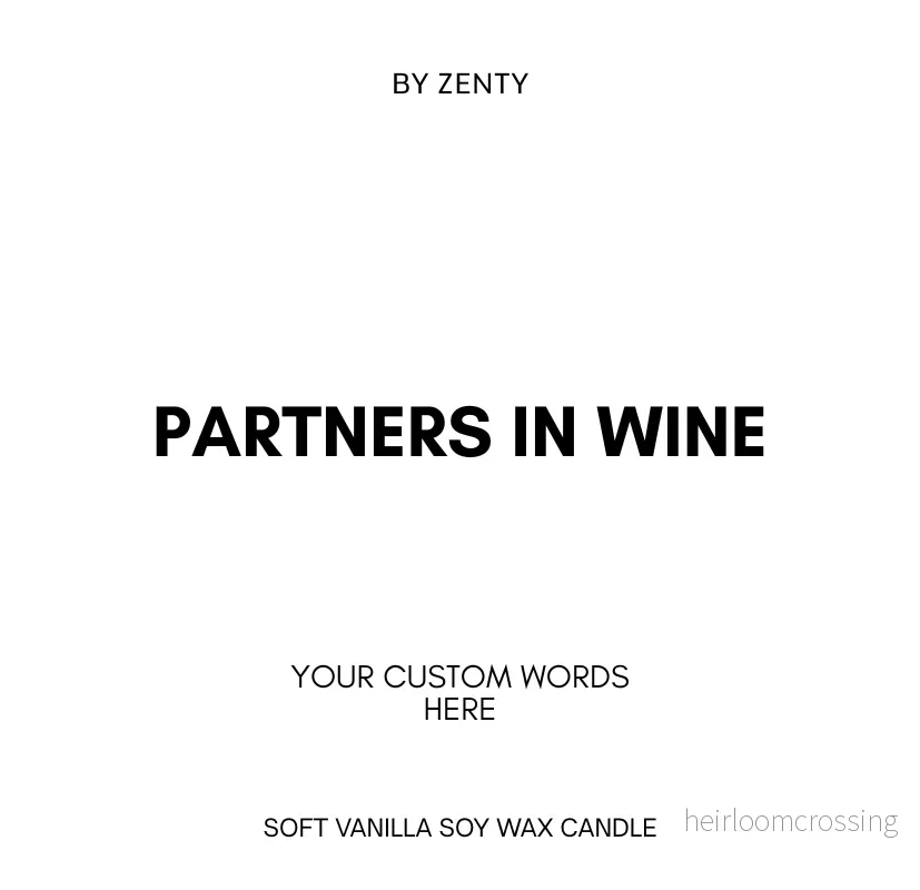 Personalised Partners in Wine Scented Candle Personalised Partners in Wine Scented Candle