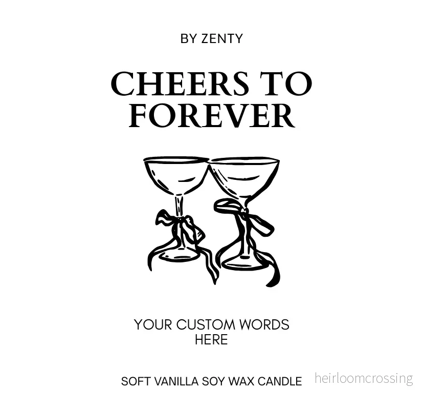 Personalised Cheers to Forever Scented Candle Personalised Cheers to Forever Scented Candle