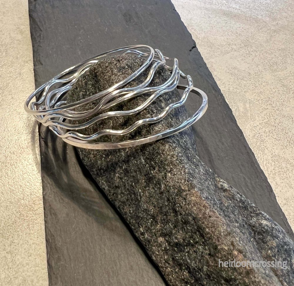 Silverarmband bangles Waves erbjudande 3 för 2 - Bild 3