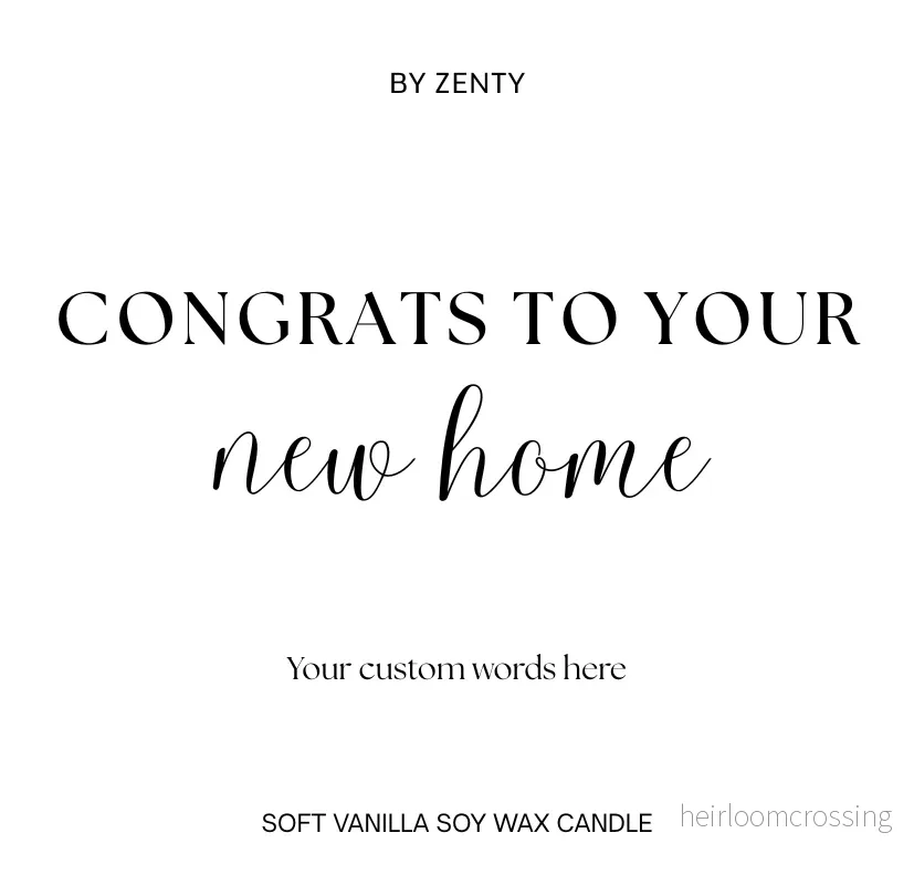 Personalised Happy New Home Scented Candle