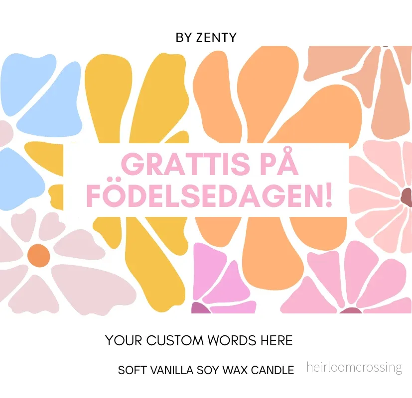 Personalised Födelsedag Flower Wall Scented Candle Personalised Födelsedag Flower Wall Scented Candle