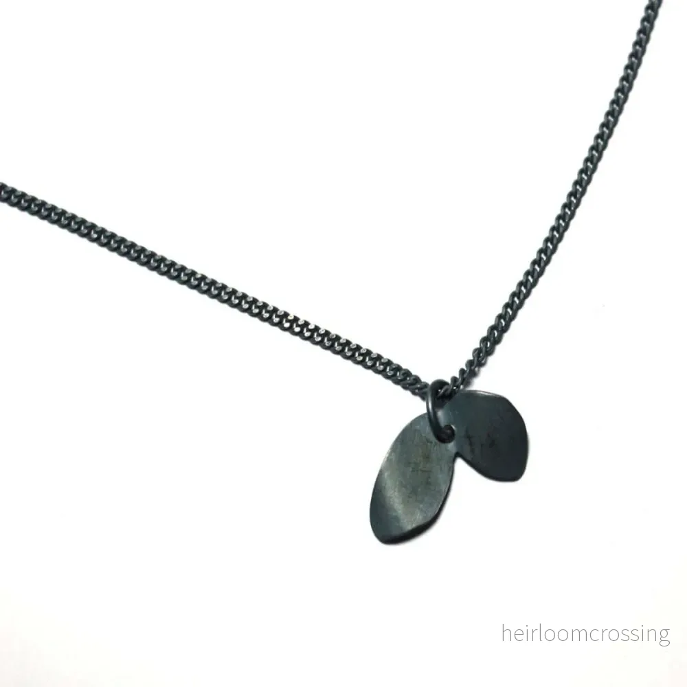 Silverhalsband Spike Black Silverhalsband Spike Black