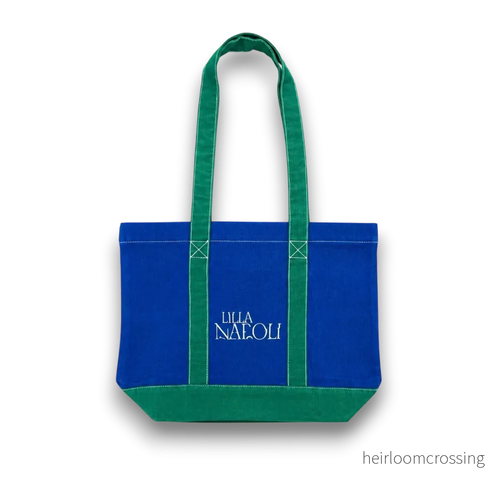 Lilla Napoli Medium Tote – Blå/Grön