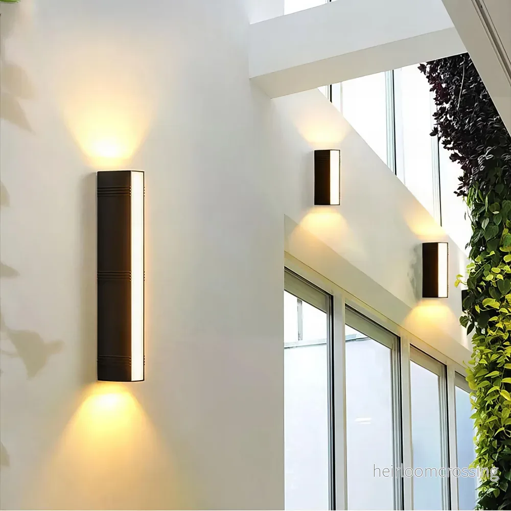 Utomhusvägglampa Nelson – modern avlång entrébelysning IP65 Utomhusvägglampa Nelson – modern avlång entrébelysning IP65