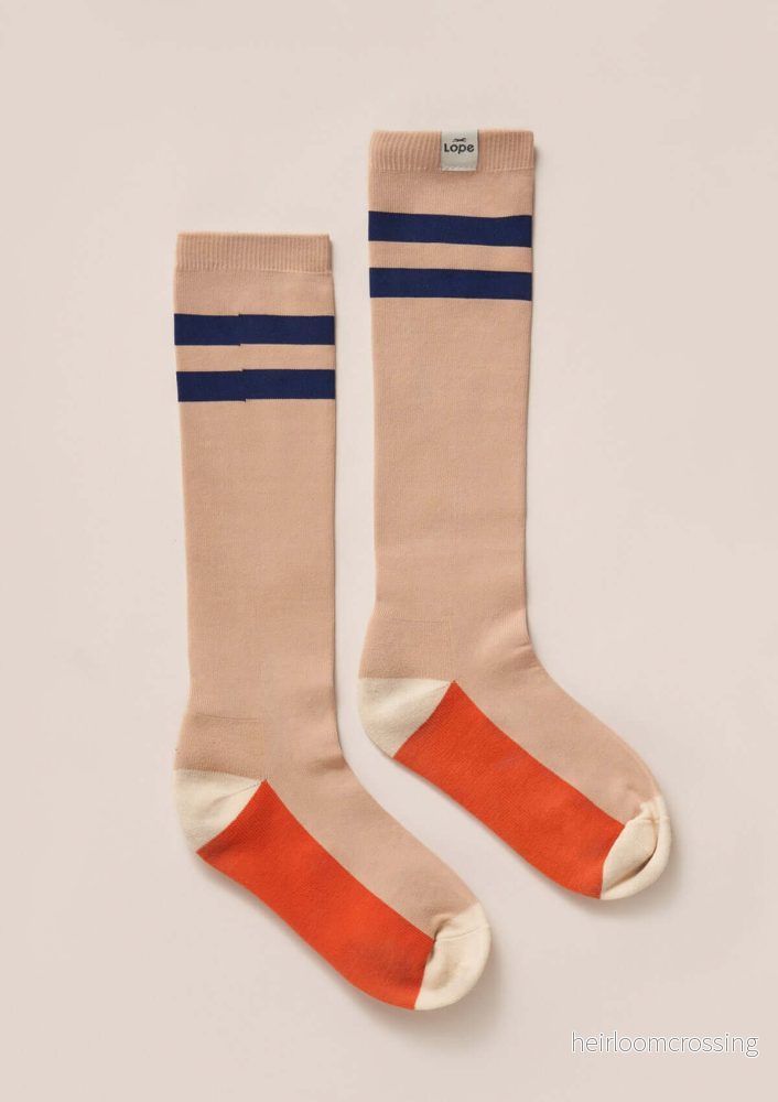 JUST RIDE, RIDSTRUMPOR  – BEIGE + STRIPES