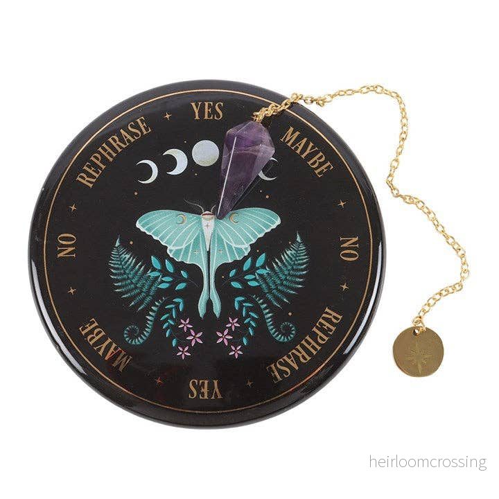 Pendel-set – Luna Moth & Kristall (Dark Forest) Pendel-set – Luna Moth & Kristall (Dark Forest)
