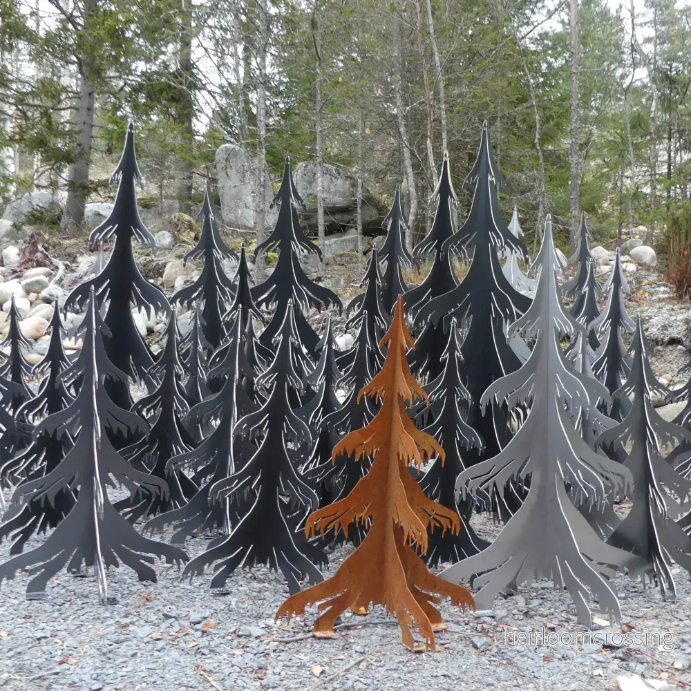 Gran i cortenstål - höjd 100 cm, rosta själv - Bild 2