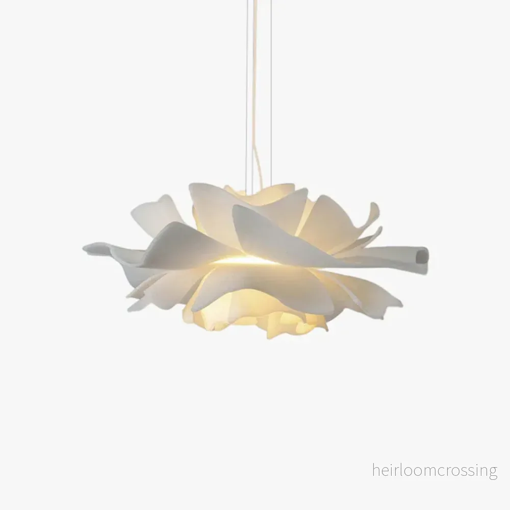 Designhängande lampa Blomma vit metall – Sophia Designhängande lampa Blomma vit metall – Sophia